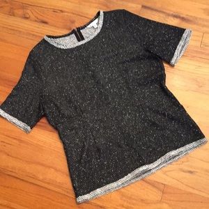 Elegant Black and Gray Women's Top